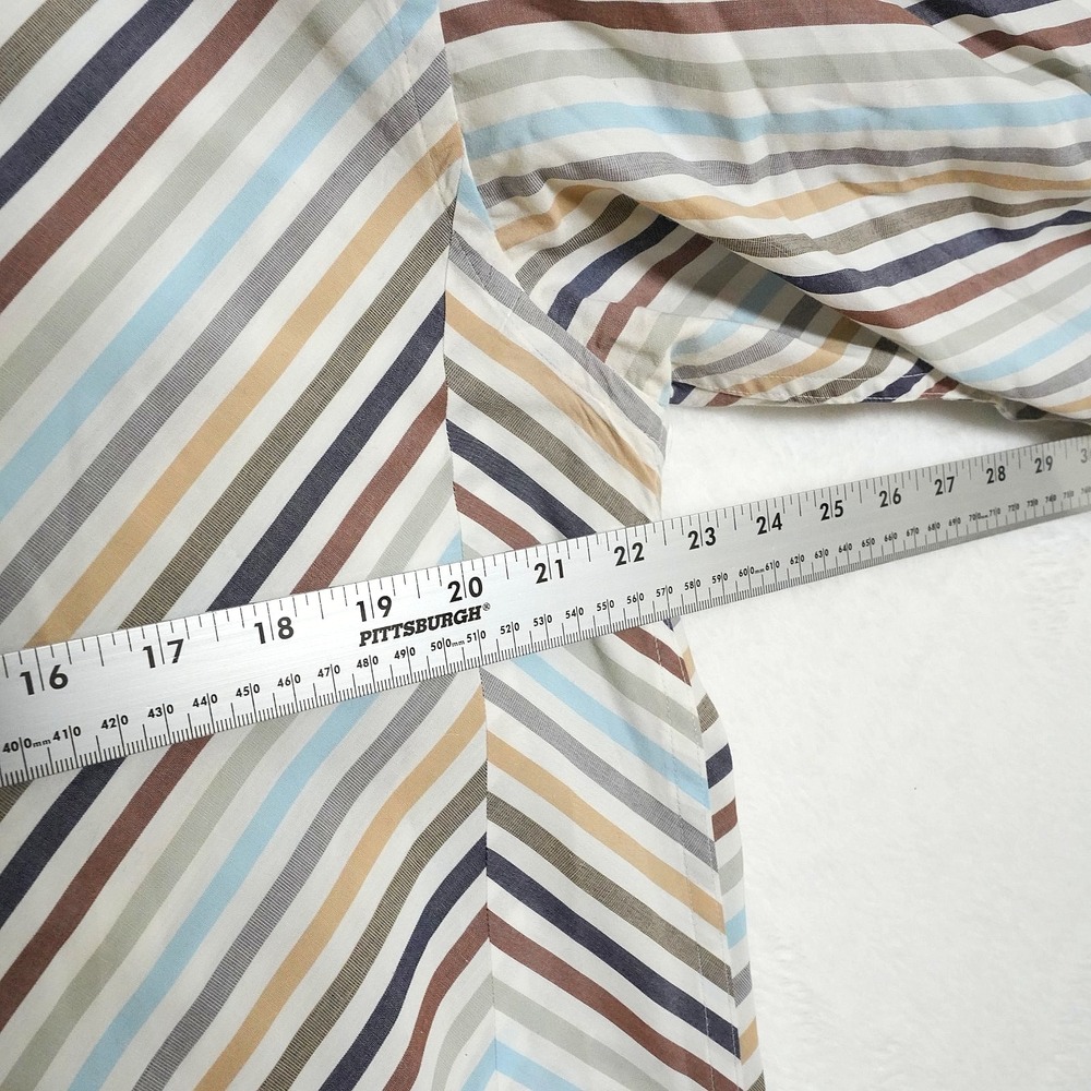 Robert Graham Shirt Mens XL Multicolor Striped Button Up L/S French Cuffed Dress - Picture 8 of 8
